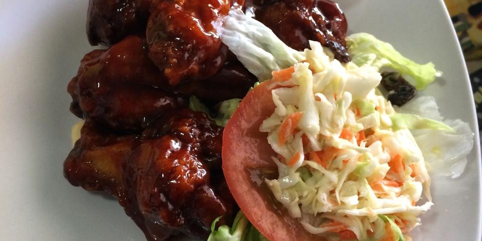 tasty wings served daily at trellis bay market