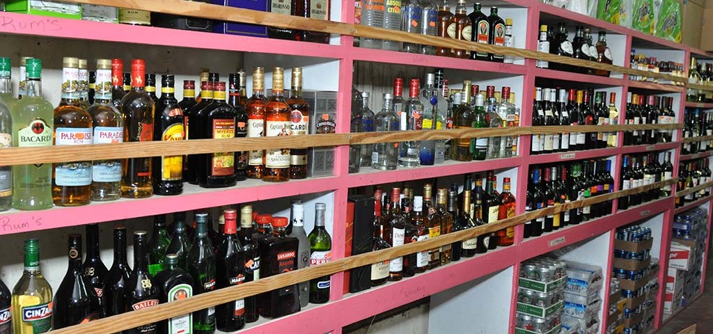 Liquor and rum selection