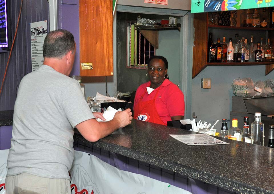 customer at trellis bar