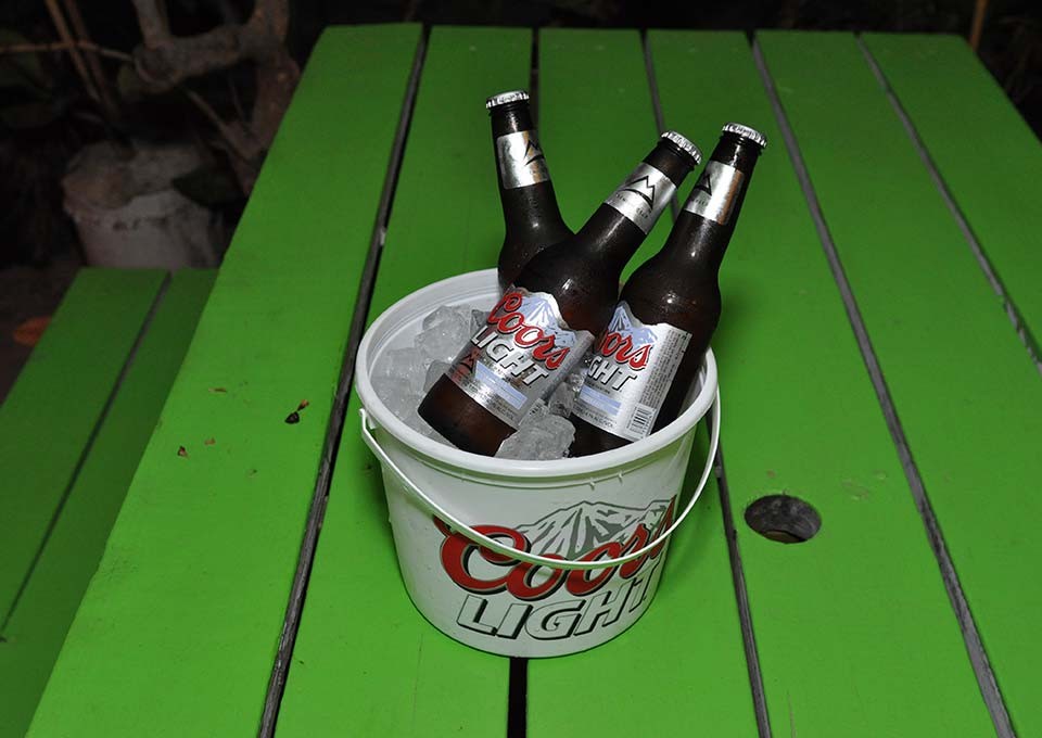 coors light bucket available at trellis bay market