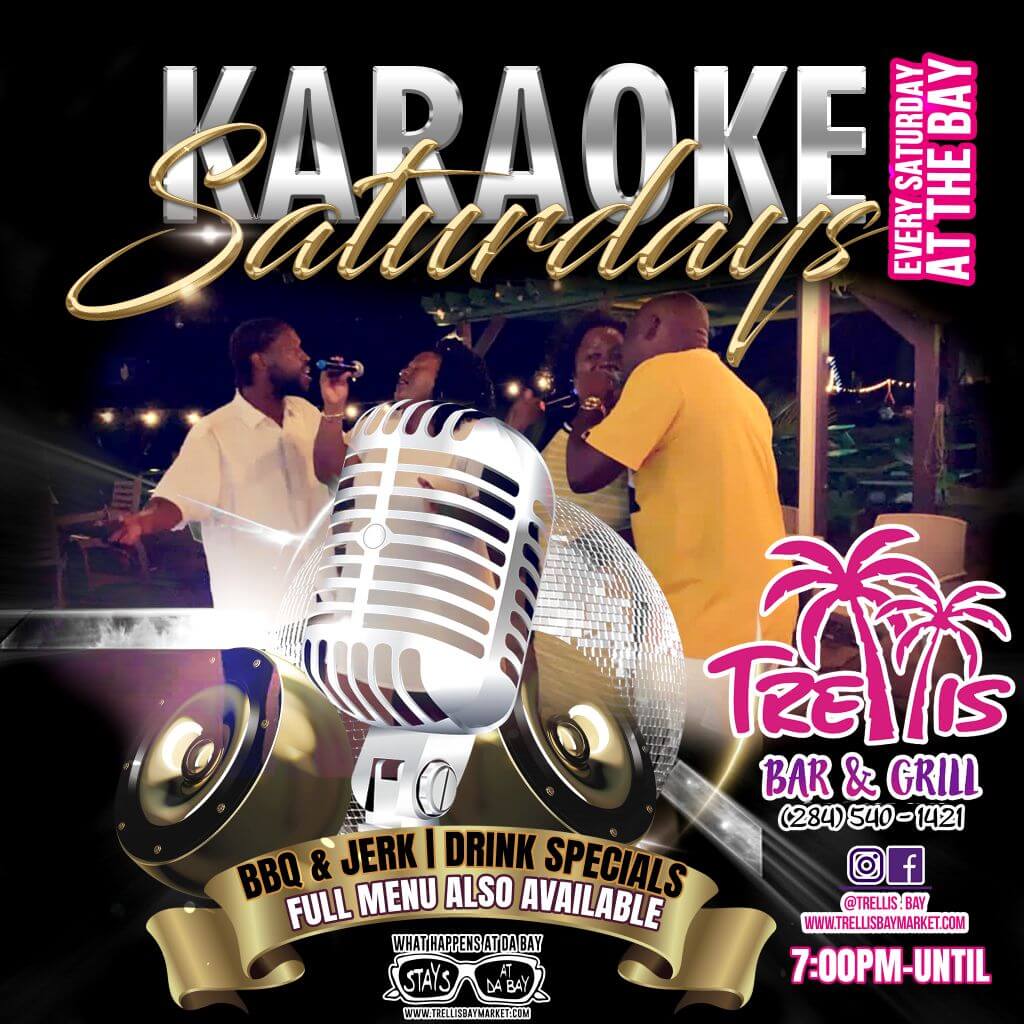 Karaoke Saturdays at the bay trellis bay beef island tortola british virign islands