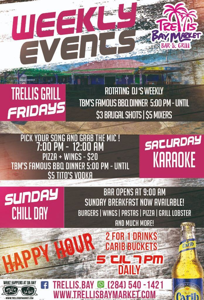 trellis bay market bar and grill weekly events at trellis bay beef island tortola british virgin islands