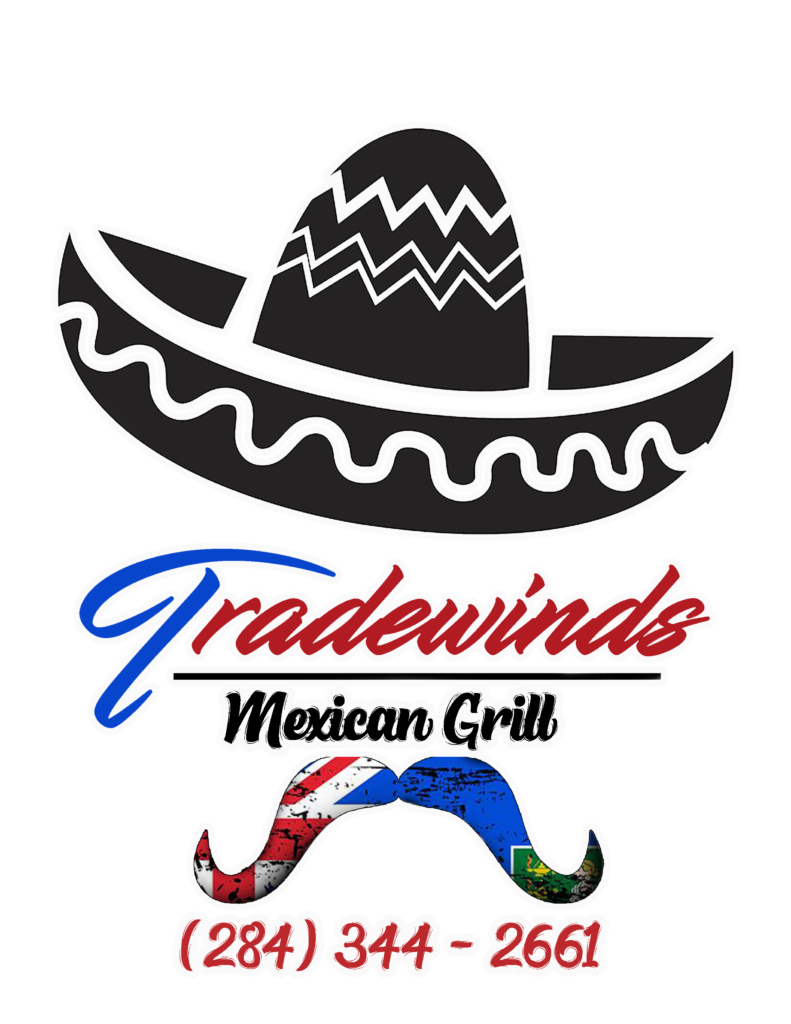 Logo of Tradewinds Mexican Grill with a sombrero and chili pepper.