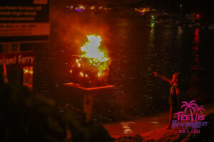 Trellis Bay Market Bar & Grill Full Moon Party Fireball with children